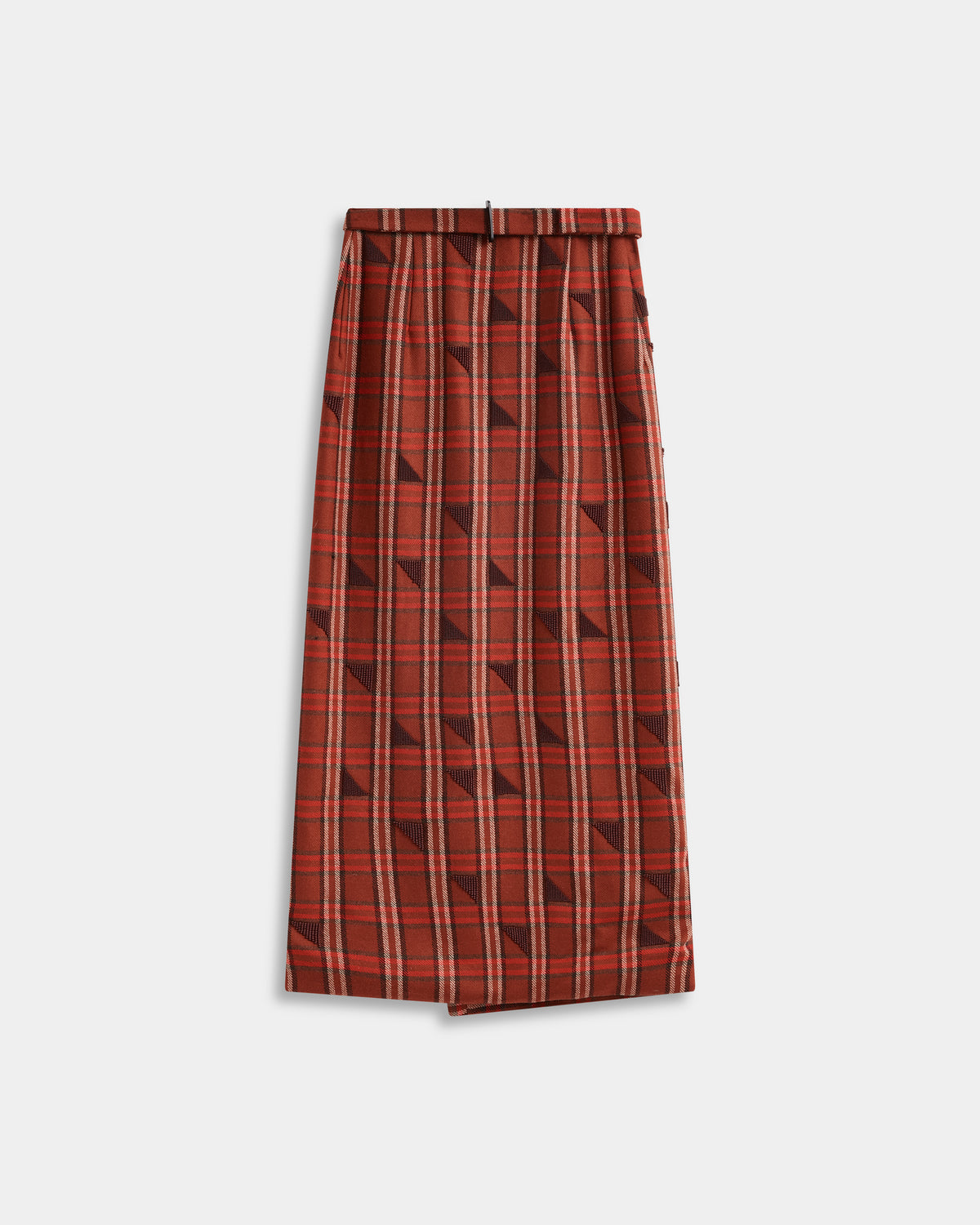 Embroidered Overlap Skirt