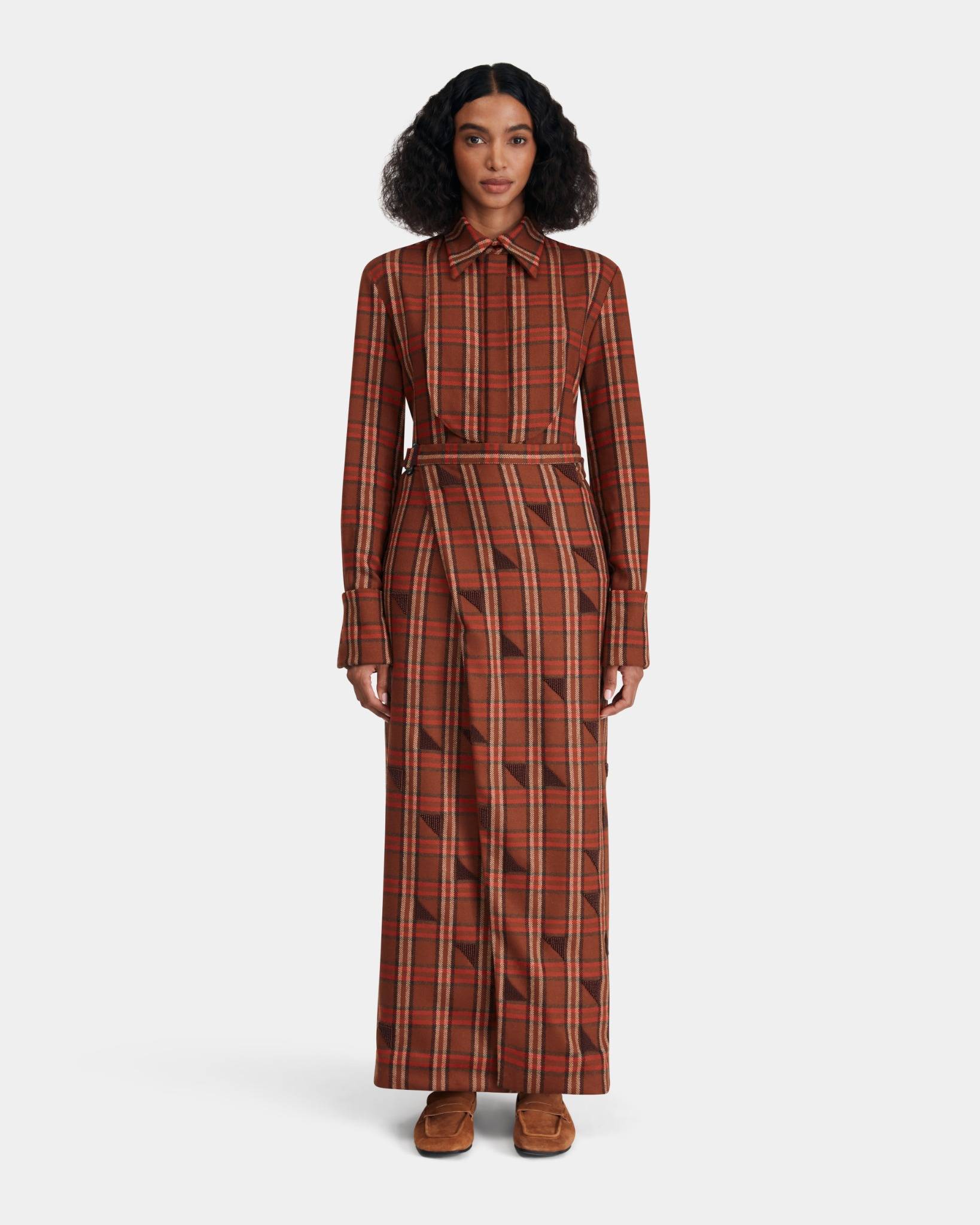 Embroidered Overlap Skirt